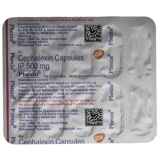 phexin 500mg capsule 10's